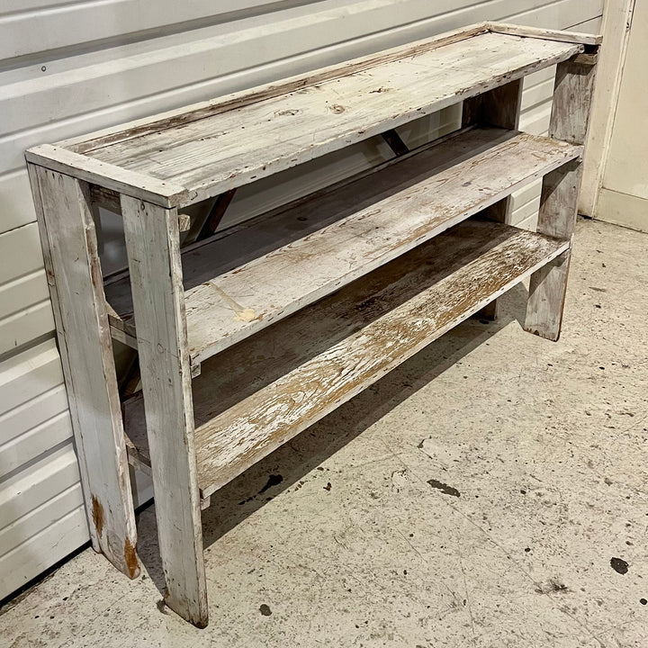 Homemade Primitive Wood Storage Shelves