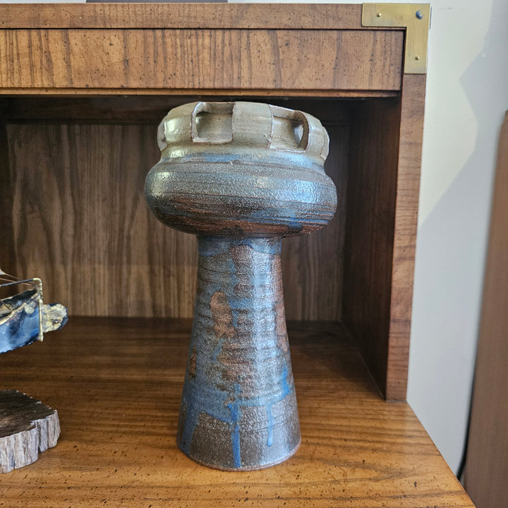 Vintage Tall Studio Pottery Vase - Signed
