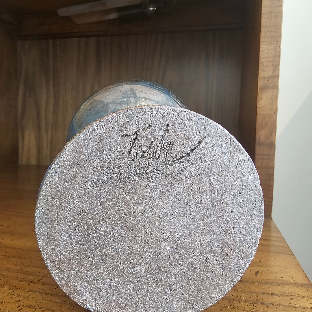 Vintage Tall Studio Pottery Vase - Signed
