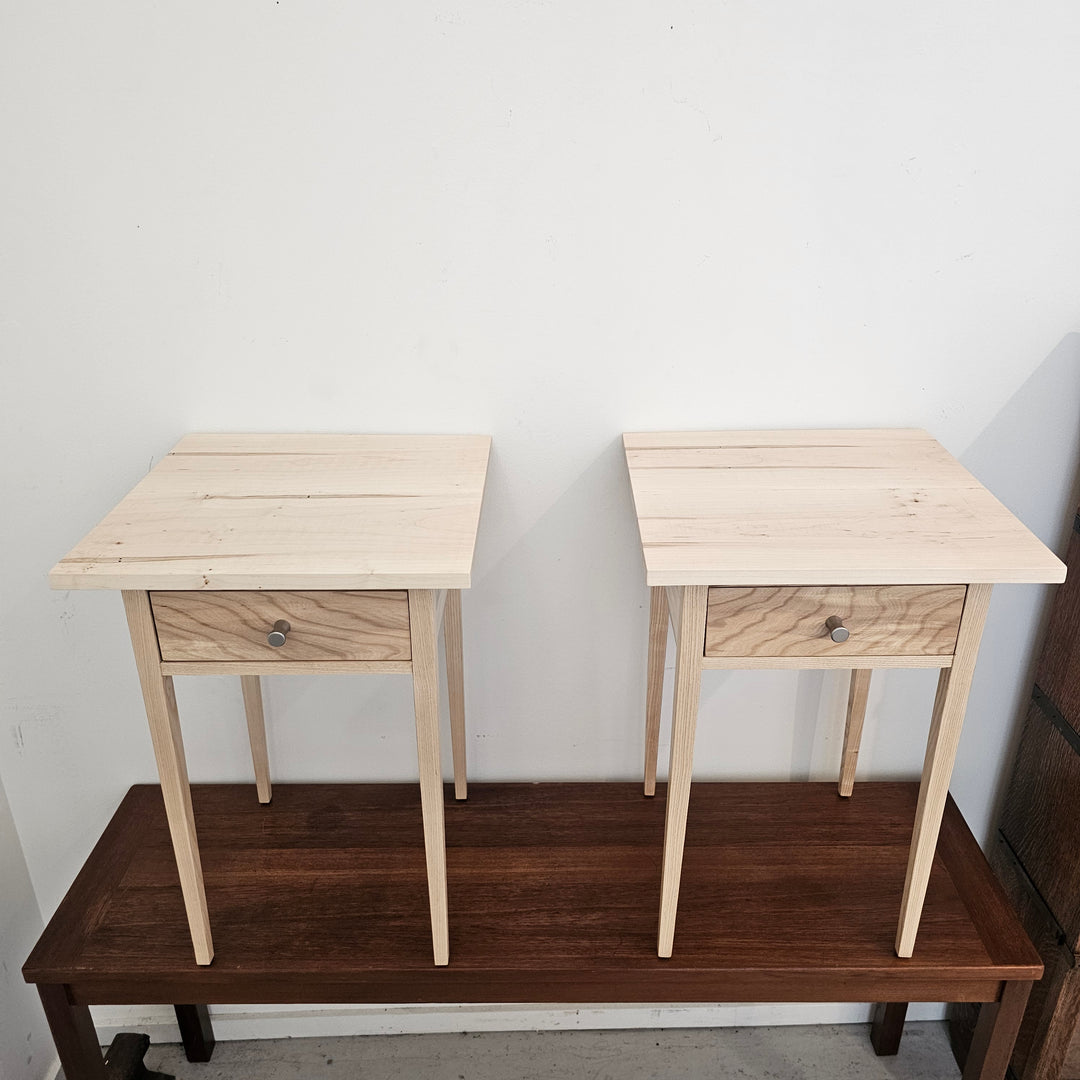 Pair of Custom Handmade Nightstand Side Tables