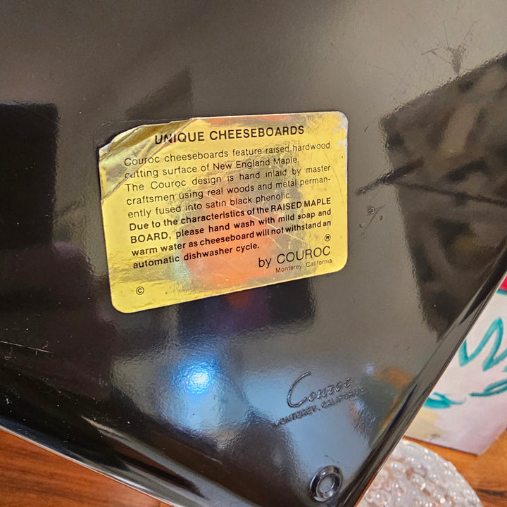 Couroc Owl Tray w/Cutting Board Insert