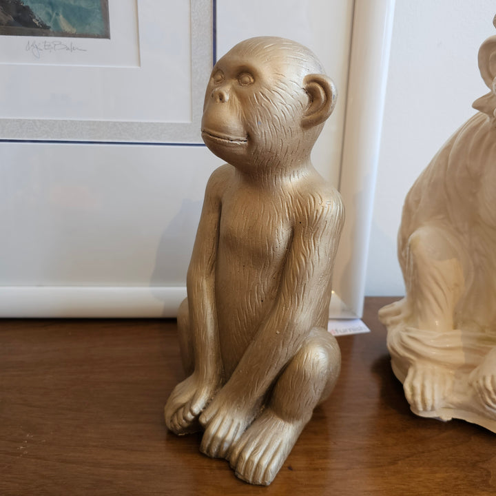 Vintage Ceramic Monkey Sculpture