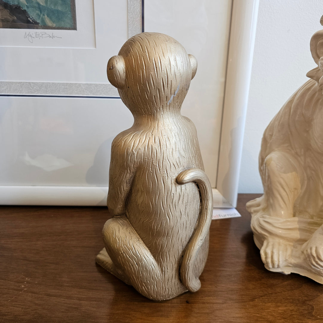 Vintage Ceramic Monkey Sculpture