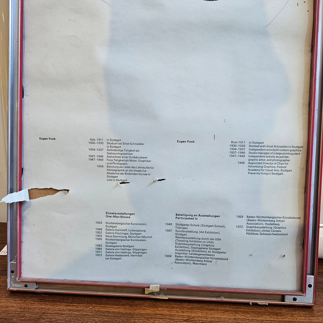 Framed Eugen Funk Serigraph