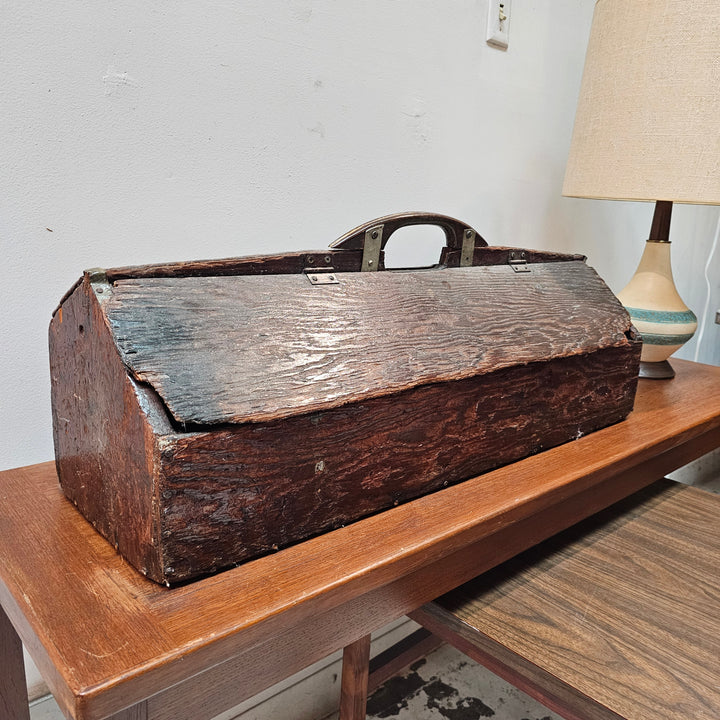 Antique Handcrafted Wooden Toolbox
