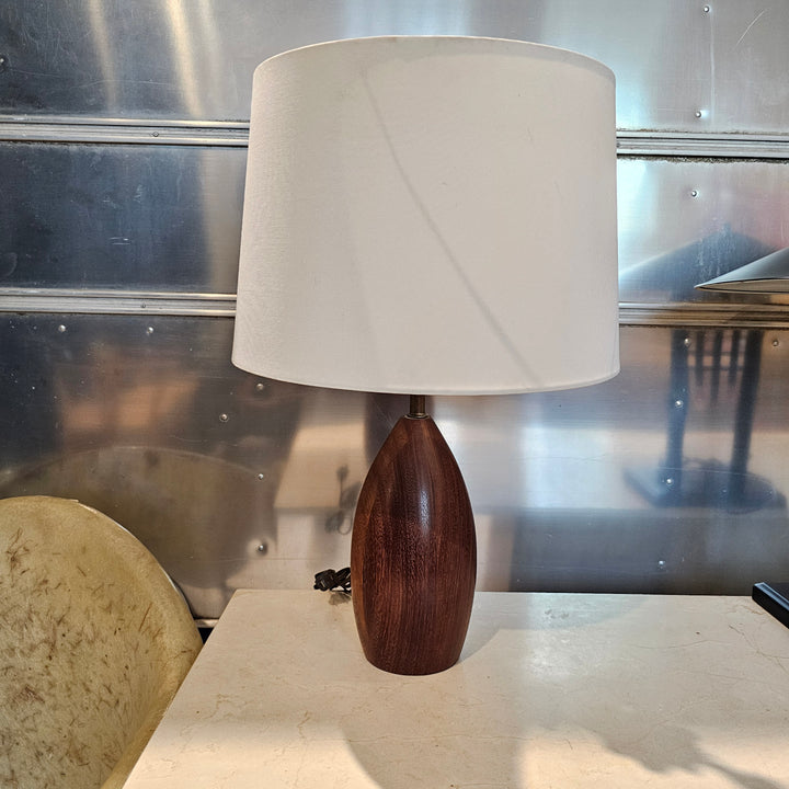 Teak Turned Table Lamp