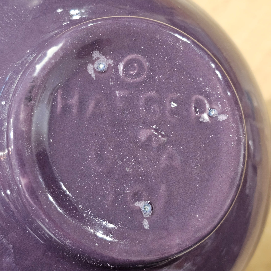 Purple Hanger Footed Bowl