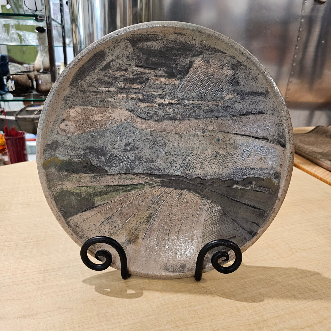 Decorative Studio Pottery Plate