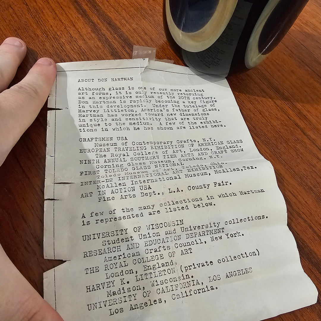 Don Hartman Glass Vase