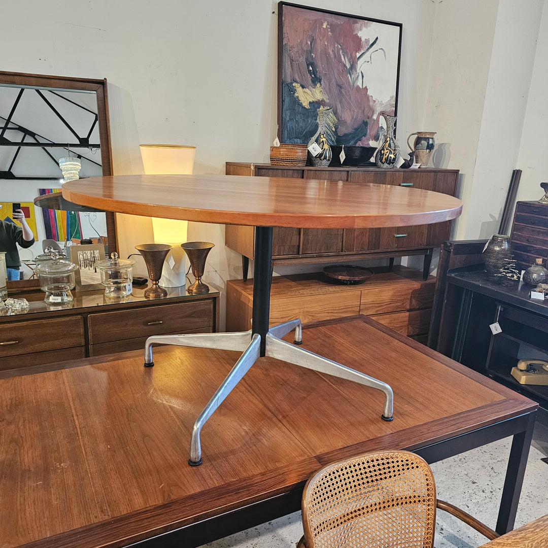 Herman Miller Base, Cherry Wood Top