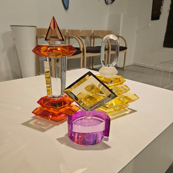 Van Teal Signed Lucite Perfume Bottle Sculpture