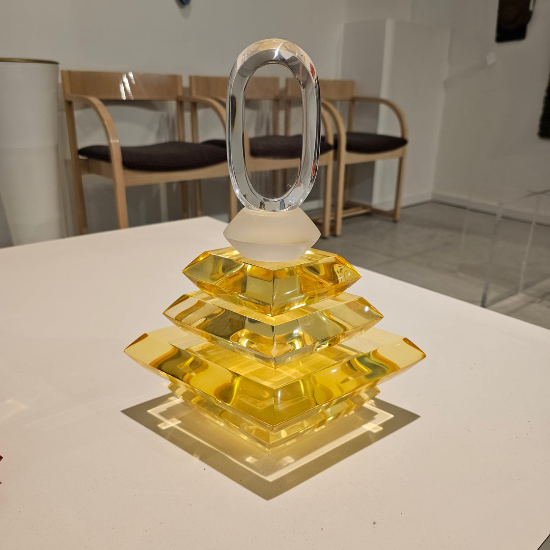 Van Teal Signed Lucite Perfume Bottle Sculpture