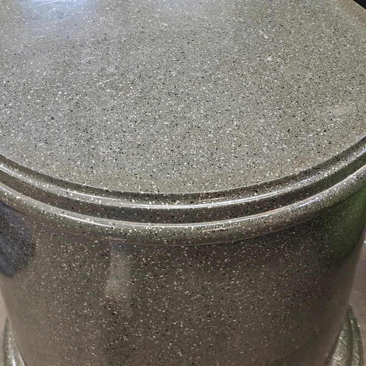 Faux Granite Pedestal Side Table