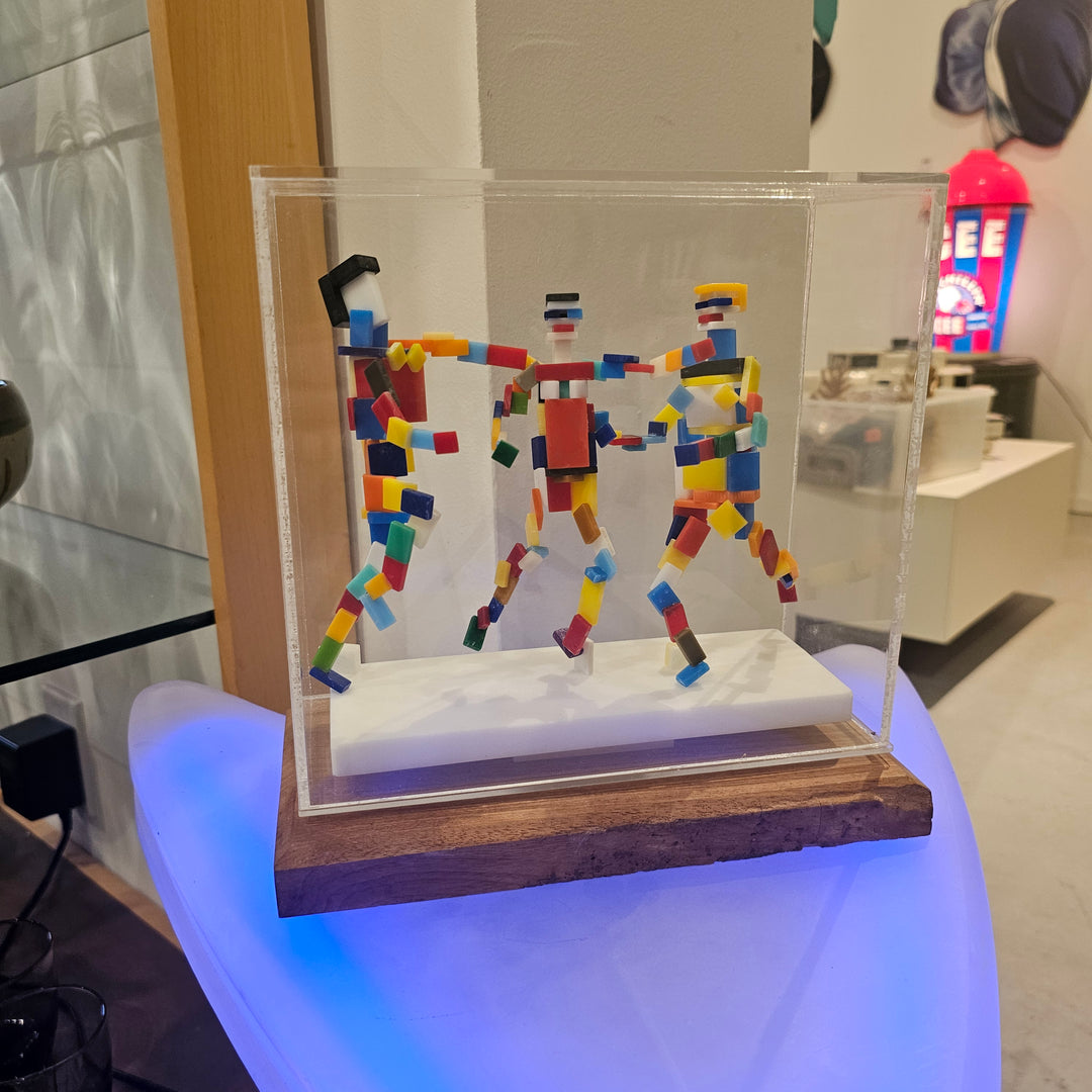 Plastic Sculpture in Lucite Display Box