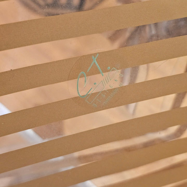 CT Designs Acrylic Basket - Gold Stripe