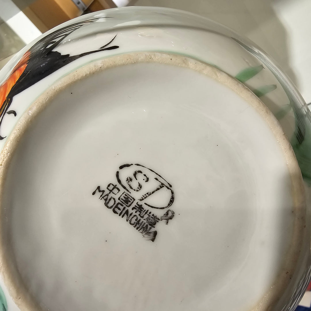 (6) Painted Chinese Footed Bowls