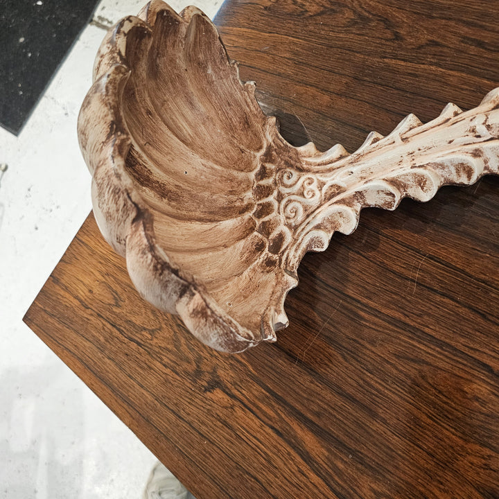 Vintage Ceramic Shell Wall Mount Spoon / Bowl