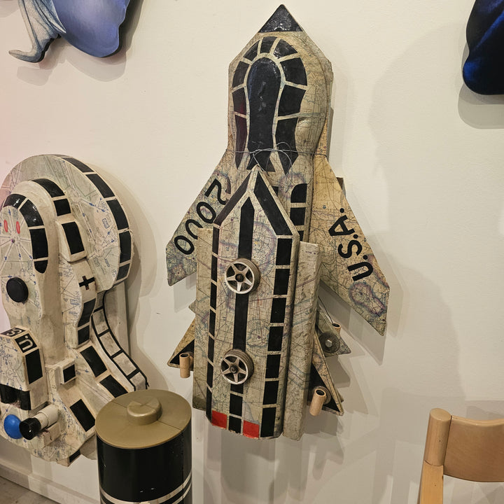 Vintage Paper Mache Spaceship