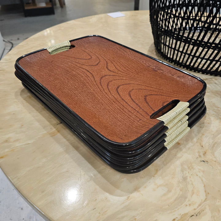 Vintage Faux Bois Lacquered Tray