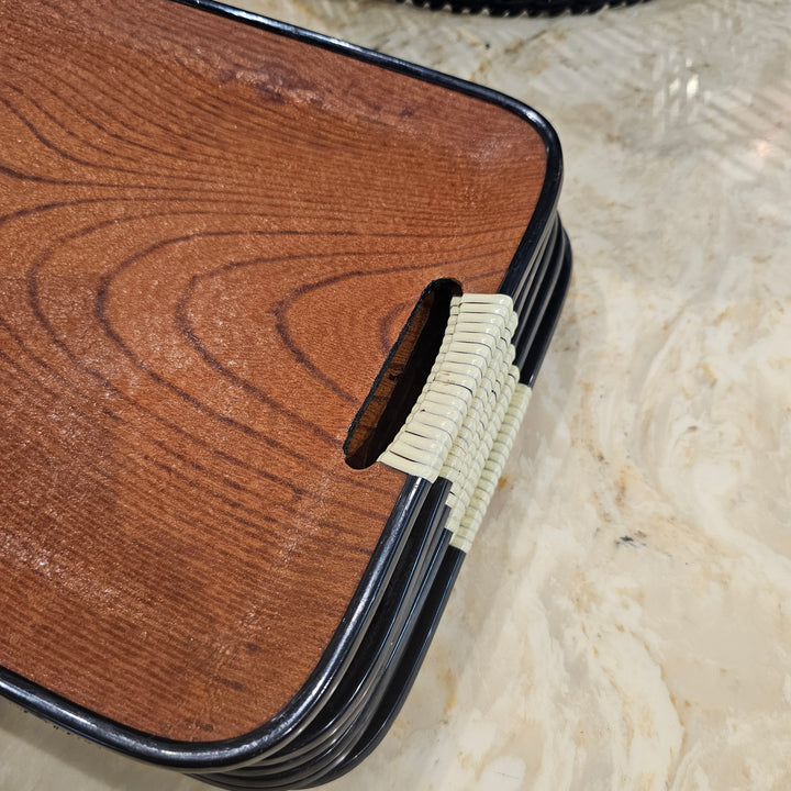 Vintage Faux Bois Lacquered Tray