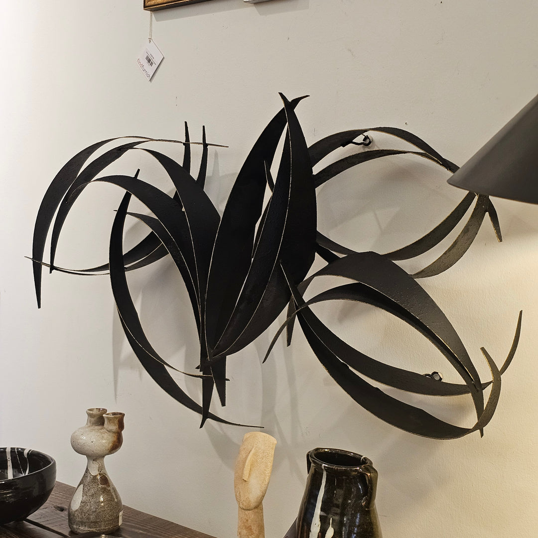 Curtis Jere 'Flight' Black Metal Wall Sculpture