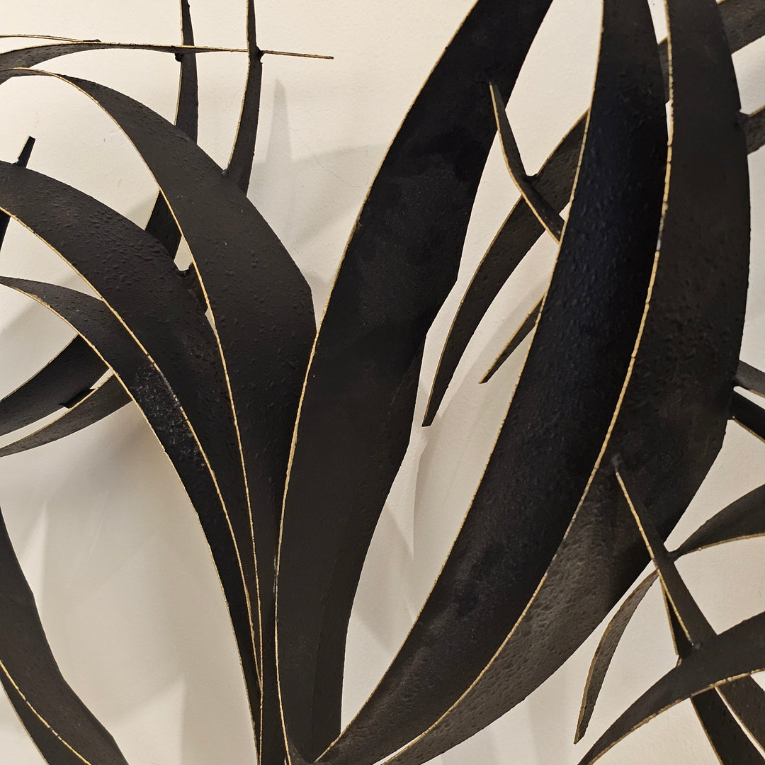 Curtis Jere 'Flight' Black Metal Wall Sculpture