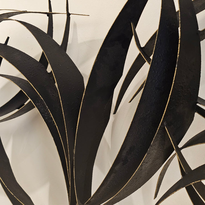 Curtis Jere 'Flight' Black Metal Wall Sculpture