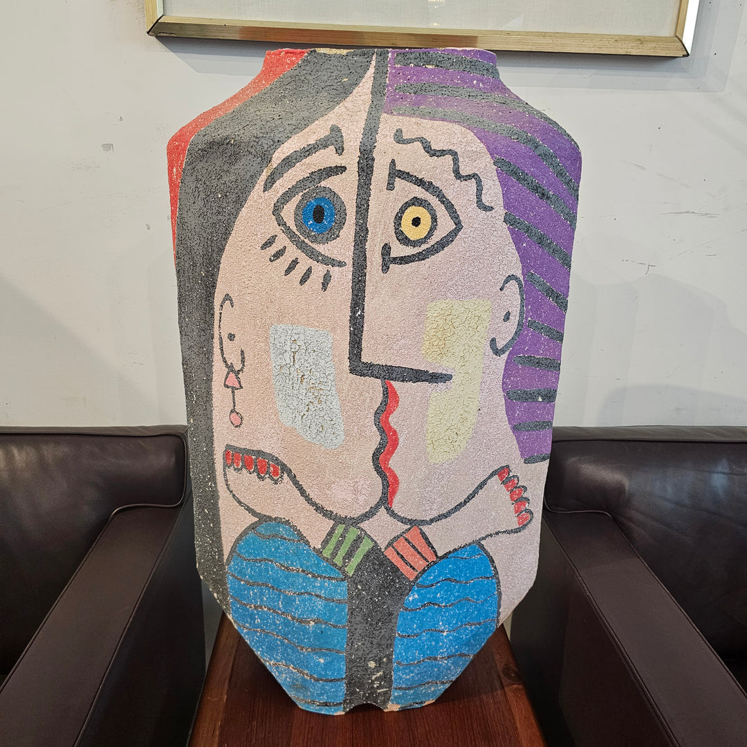 Large Picasso Style Floor Vase