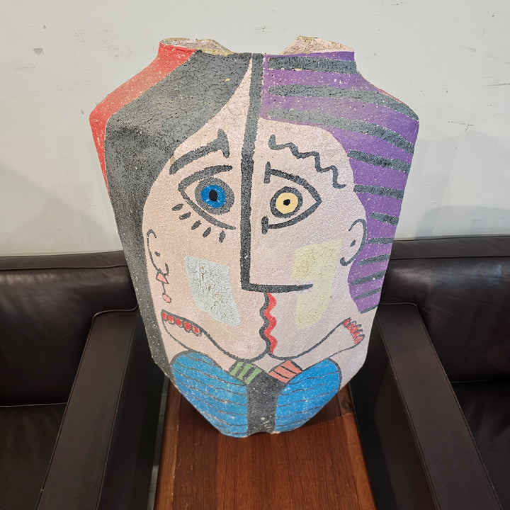 Large Picasso Style Floor Vase