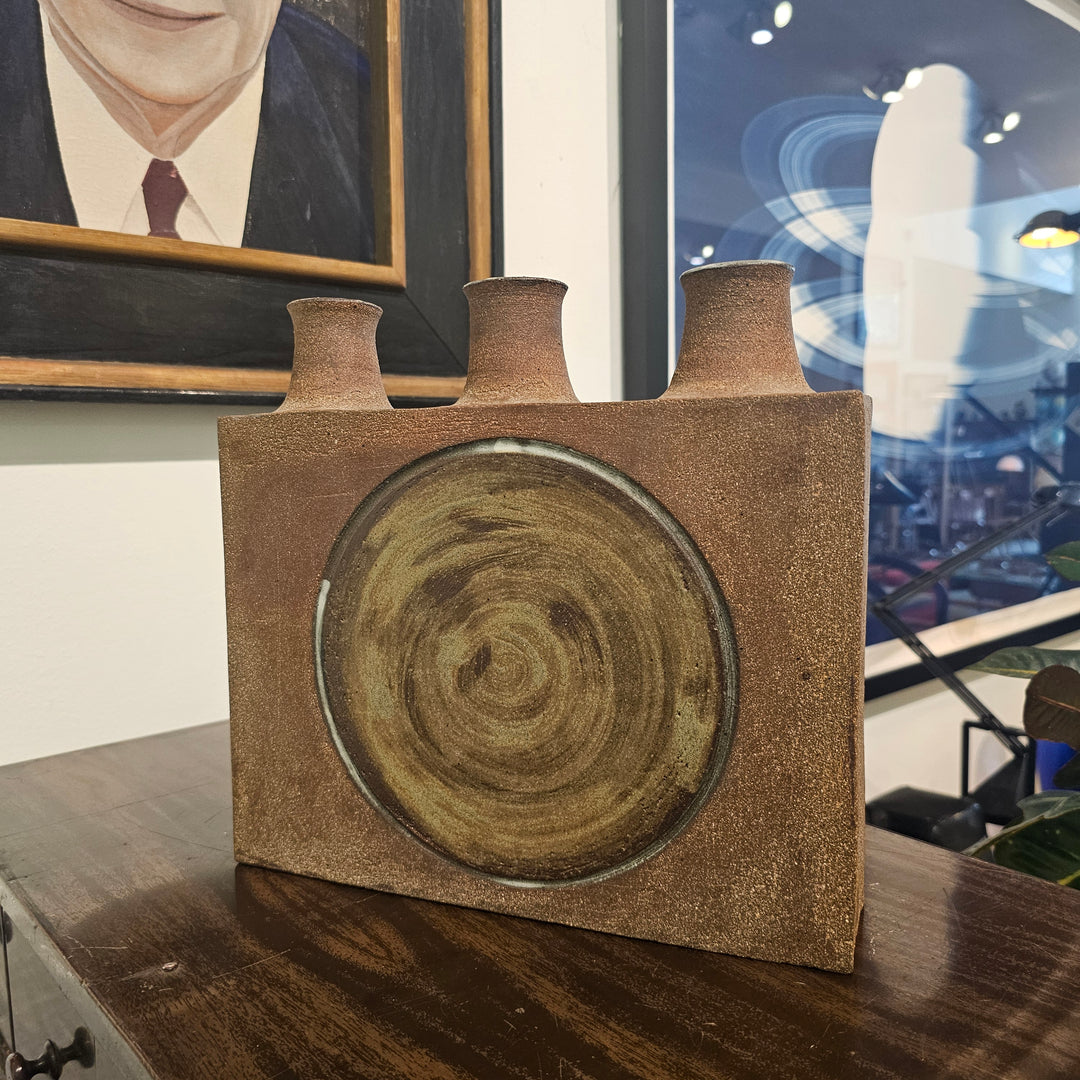Three Spout Pottery Vase