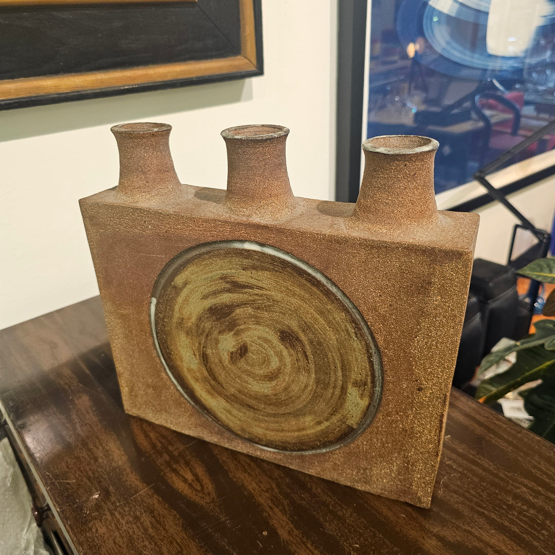 Three Spout Pottery Vase