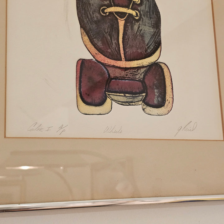 'Wheels' Artist Proof Etching by Gerri Reid Skjervold