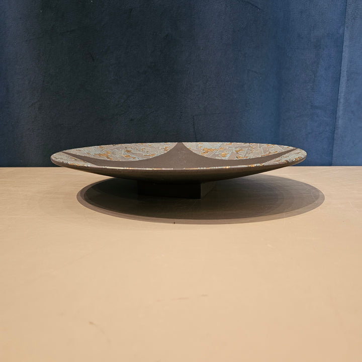 Creacera 12" Decorative Ceramic Raised Plate, 1980s