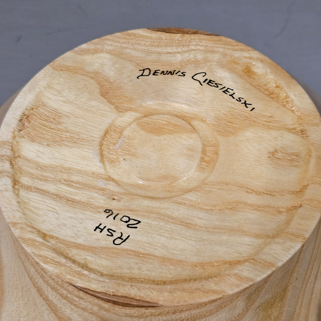 Ash Wood Bowl - Signed Dennis Ciesielski