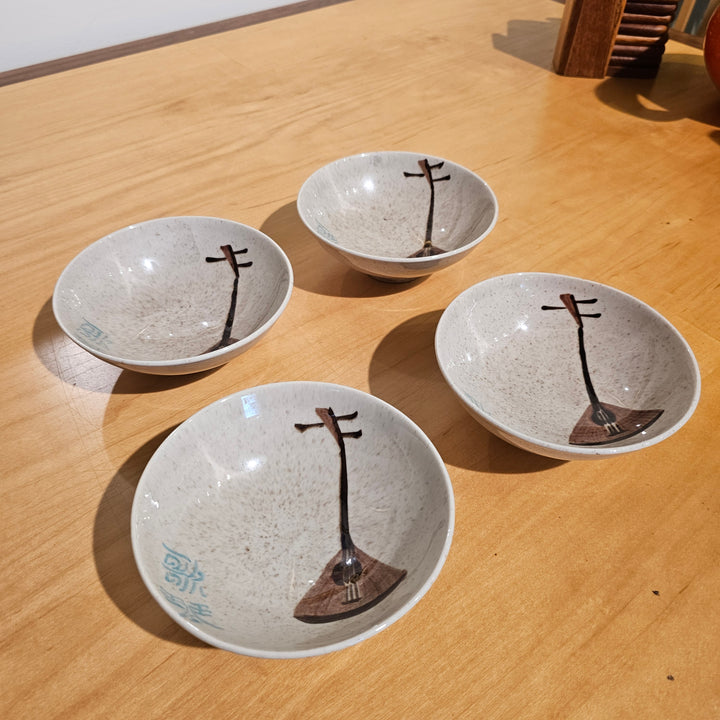 (4) Red Wing  Pottery "Lute Song" Bowls