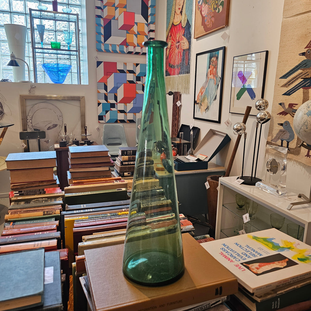 Vintage Green Glass Vase