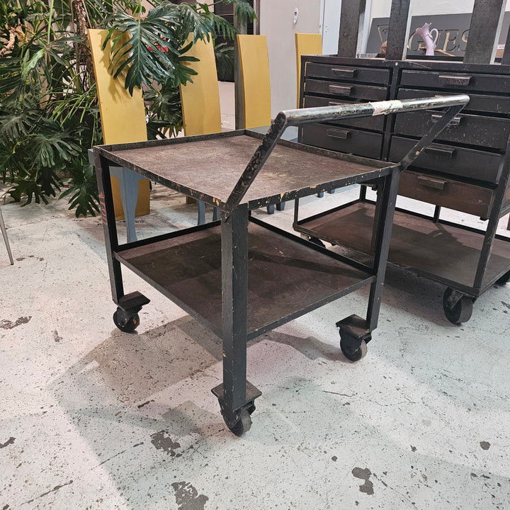 Industrial Black Metal Cart