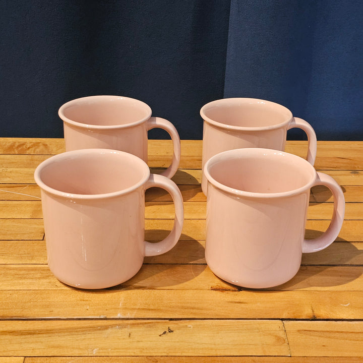 (4) Pink Crown Corning Coffee Mugs