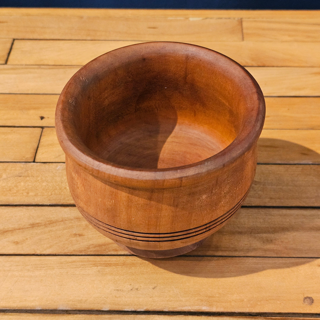 Hand Turned Wood Bowl w/ Line Details
