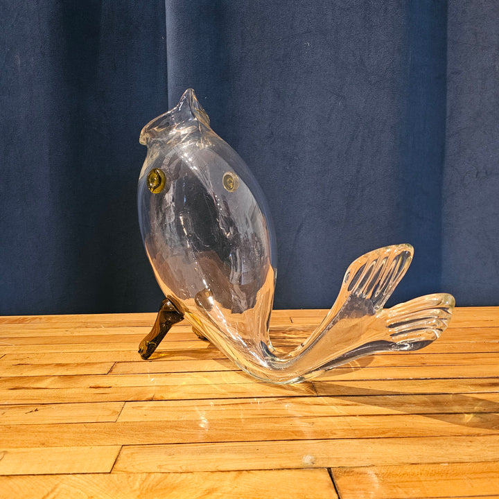 Large Italian Art Glass Fish Vase