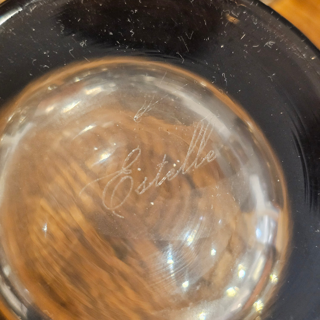 (6) Estelle Gray Smoke Rocks Glasses