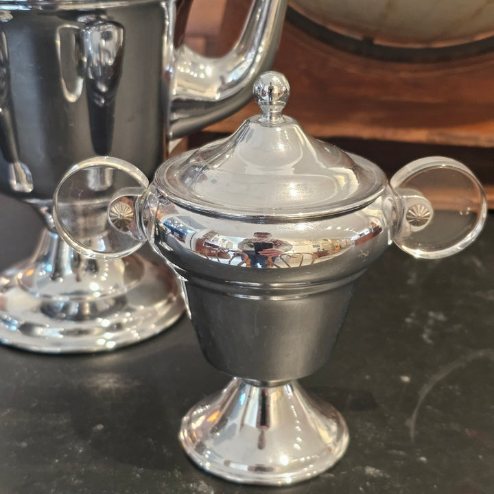 Art Deco Chrome & Lucite Tea/Coffee Set