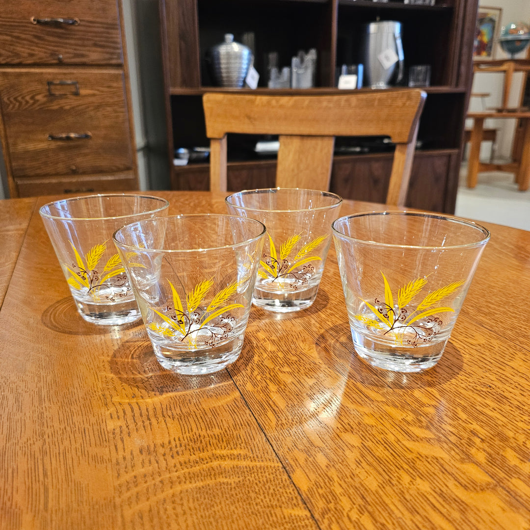 (4) Homer Laughlin 'Autumn Gold' Whiskey Glasses
