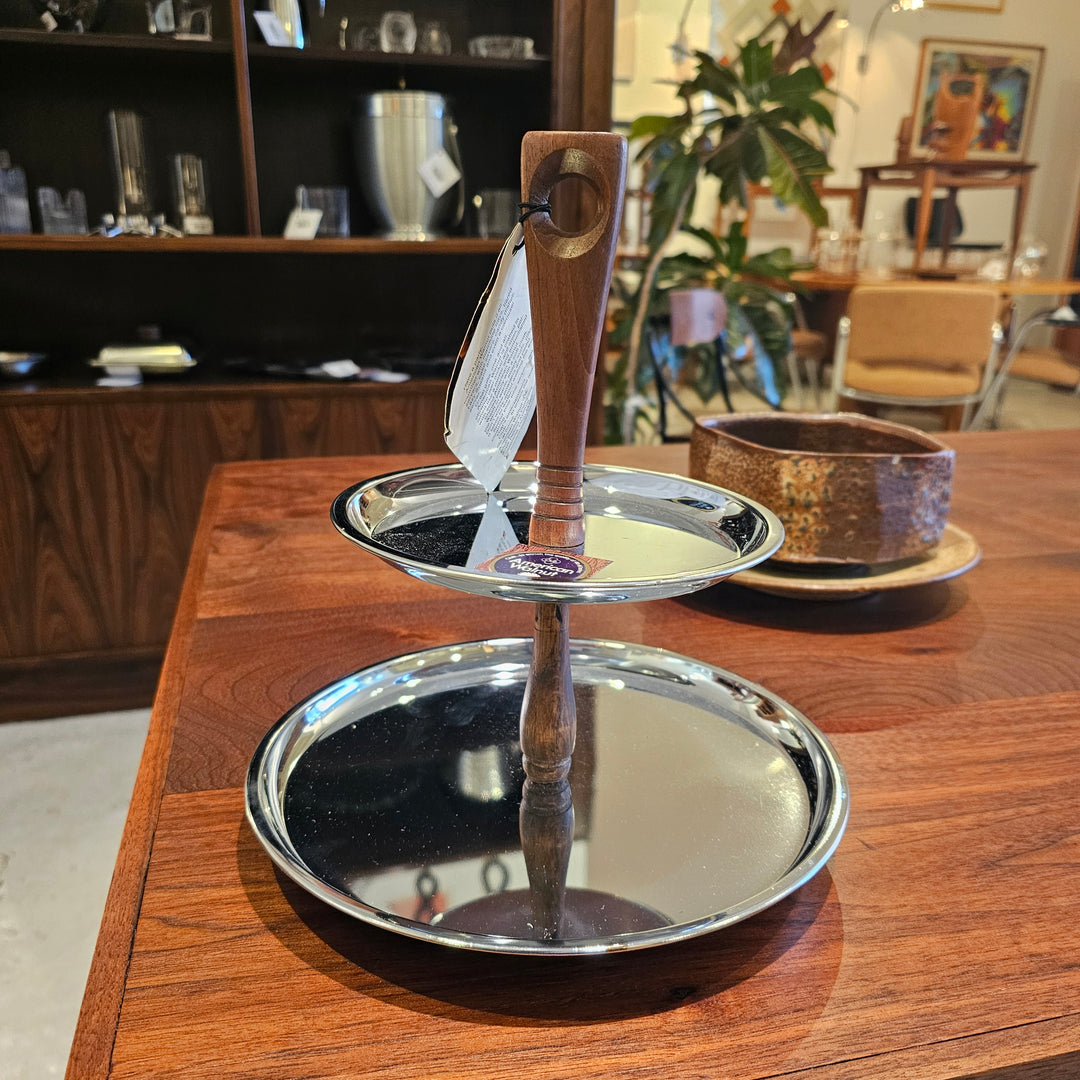 Two Tiered Stainless Serving Tray