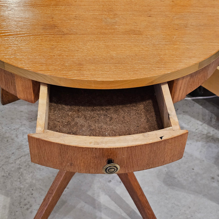 Round Side Table w/ Drawer
