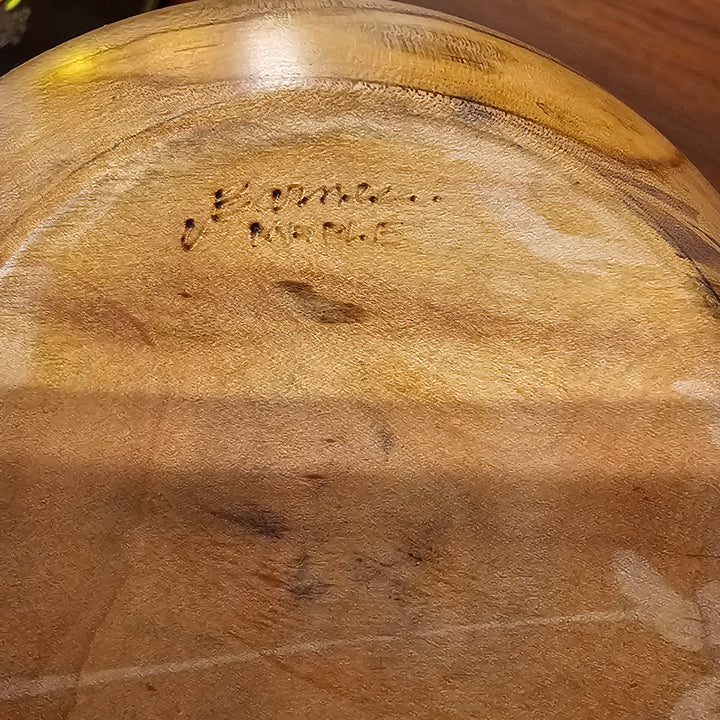 Maple Wood Bowl, Artisan Signed
