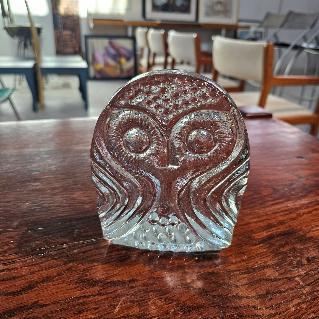 Vintage Pilgrim Glass Owl Bookend (Single)