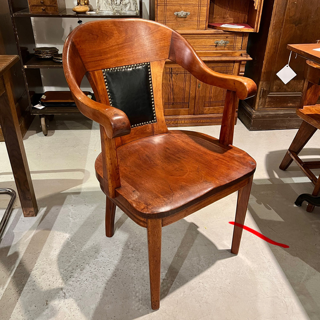 Antique Walnut Banker’s Armchair