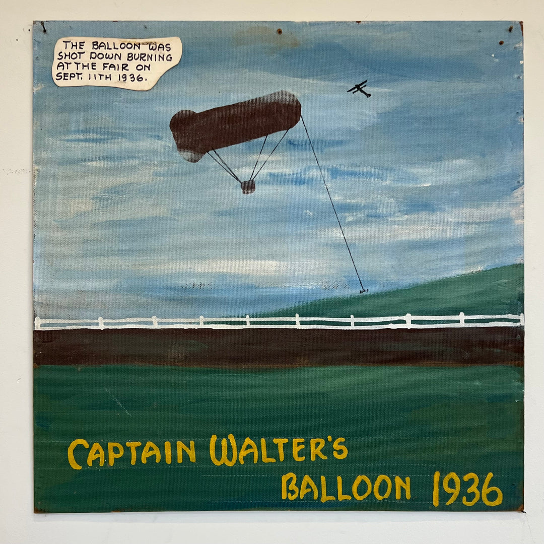 MN State Fair Original Gale Frost Outsider Airship Painting