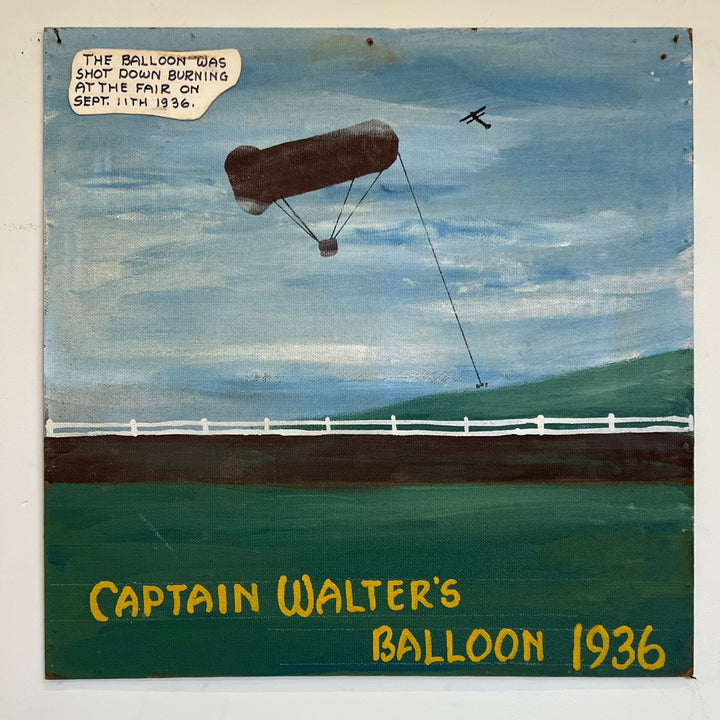 MN State Fair Original Gale Frost Outsider Airship Painting